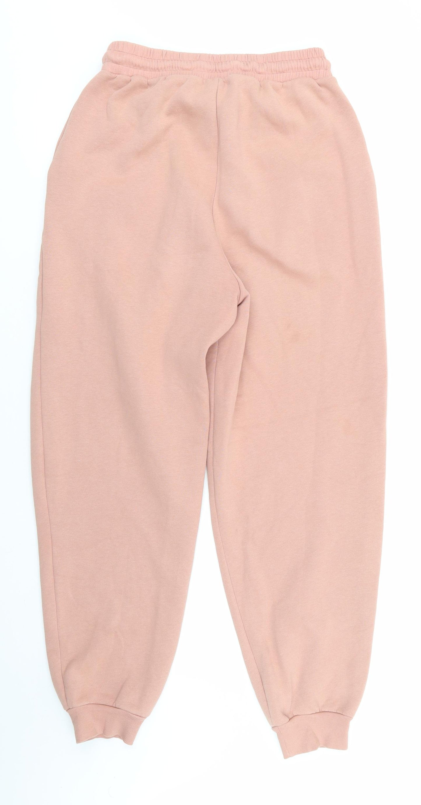 Topshop Womens Pink  Cotton Jogger Trousers Size S L27 in Regular  - Dark peach
