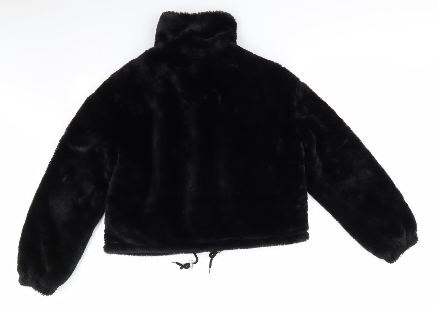 Misssguided Womens Black   Jacket Coat Size 10   - Faux Fur Jacket