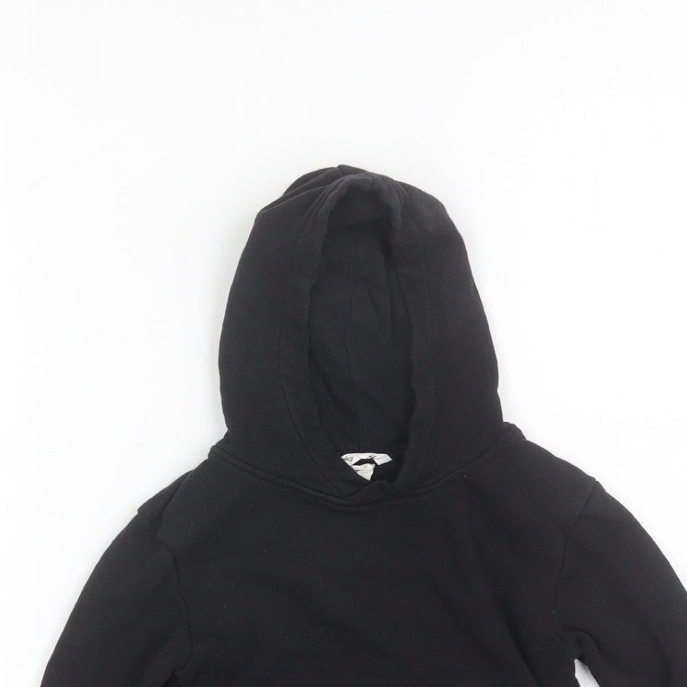 H&M Boys Black  Cotton Pullover Hoodie Size 4-5 Years