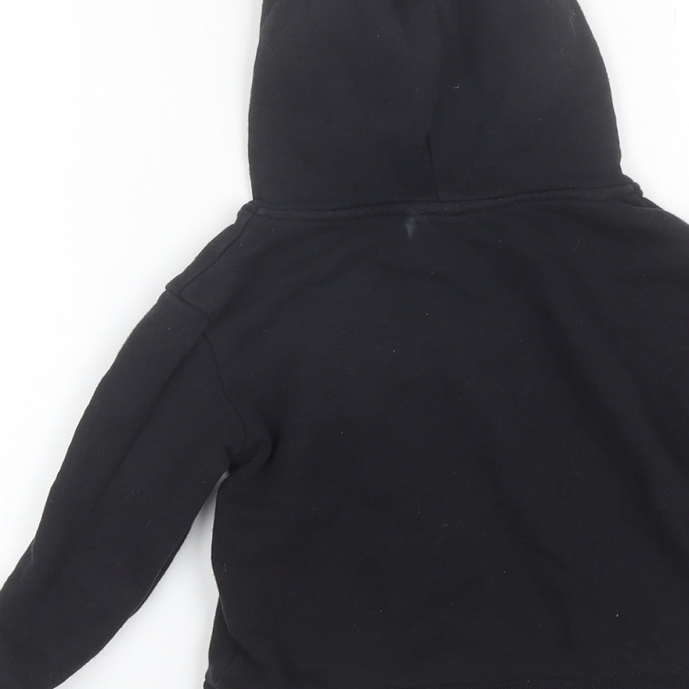 H&M Boys Black  Cotton Pullover Hoodie Size 4-5 Years