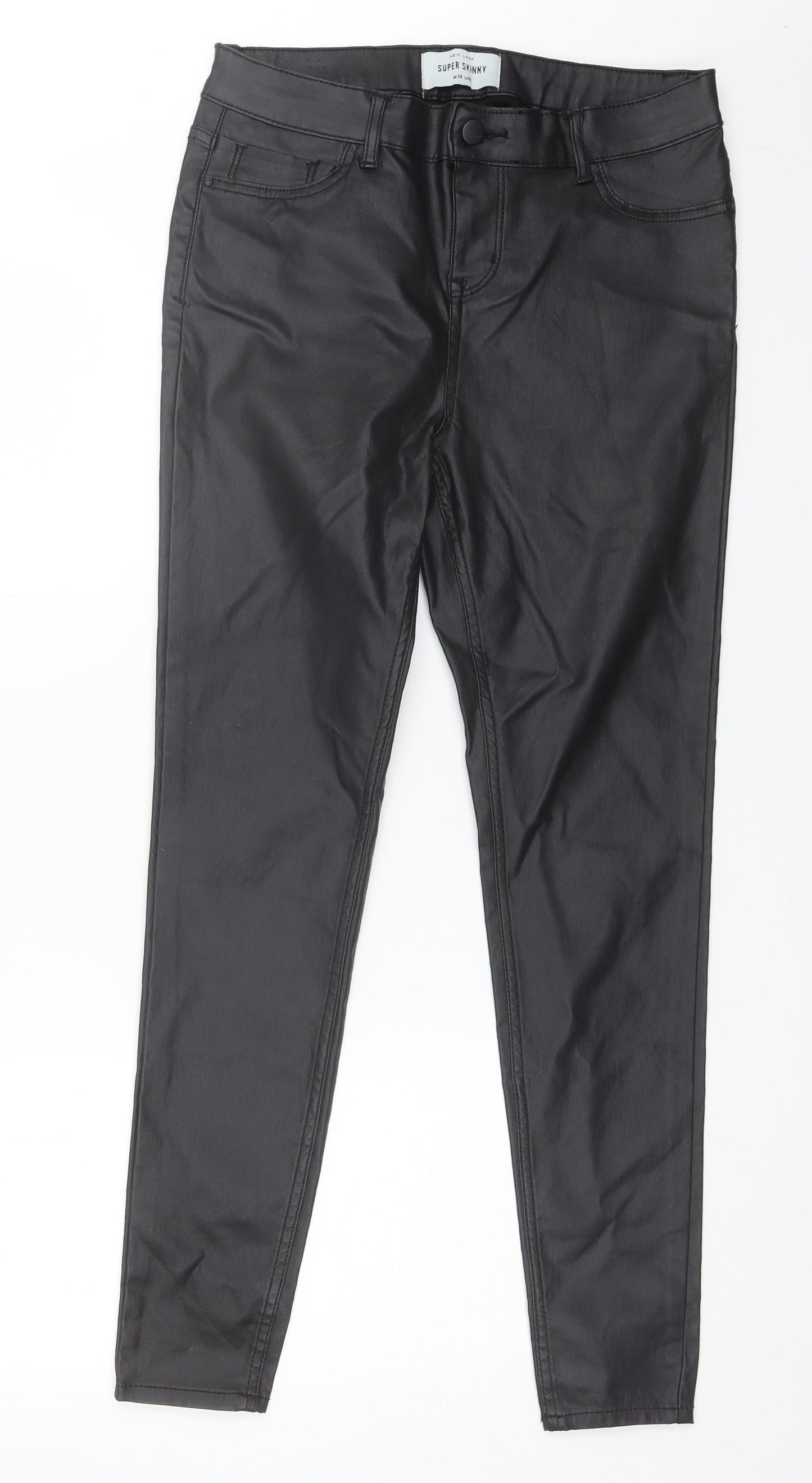 New Look Womens Black  Viscose Skinny Jeans Size 14 L28 in Regular