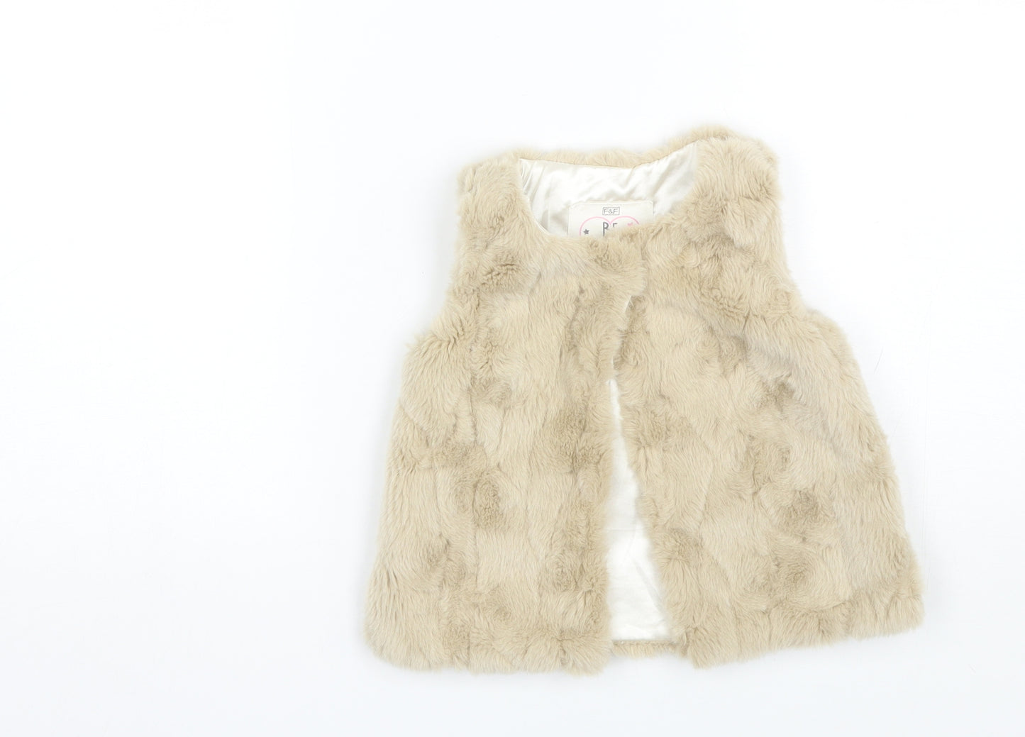 F&F Baby Beige  Acrylic Shrug Jumper Size 18-24 Months