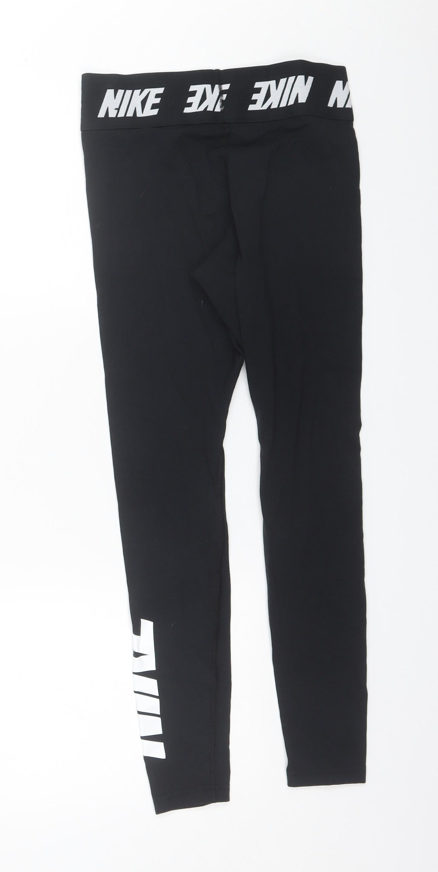 Nike Womens Black  Cotton Compression Leggings Size S L25 in Regular