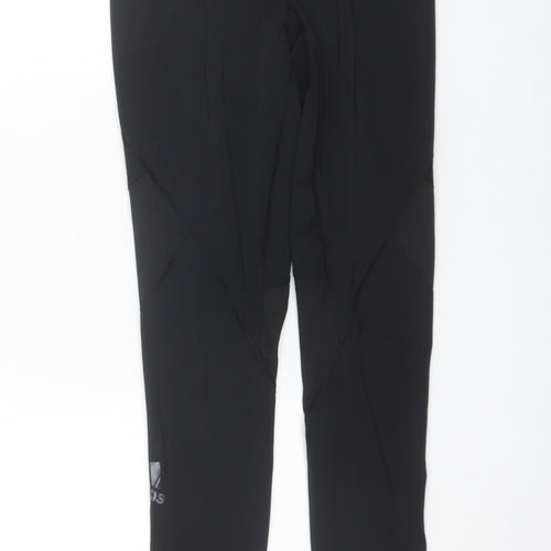 adidas Womens Black  Polyester Compression Leggings Size S L27 in Regular