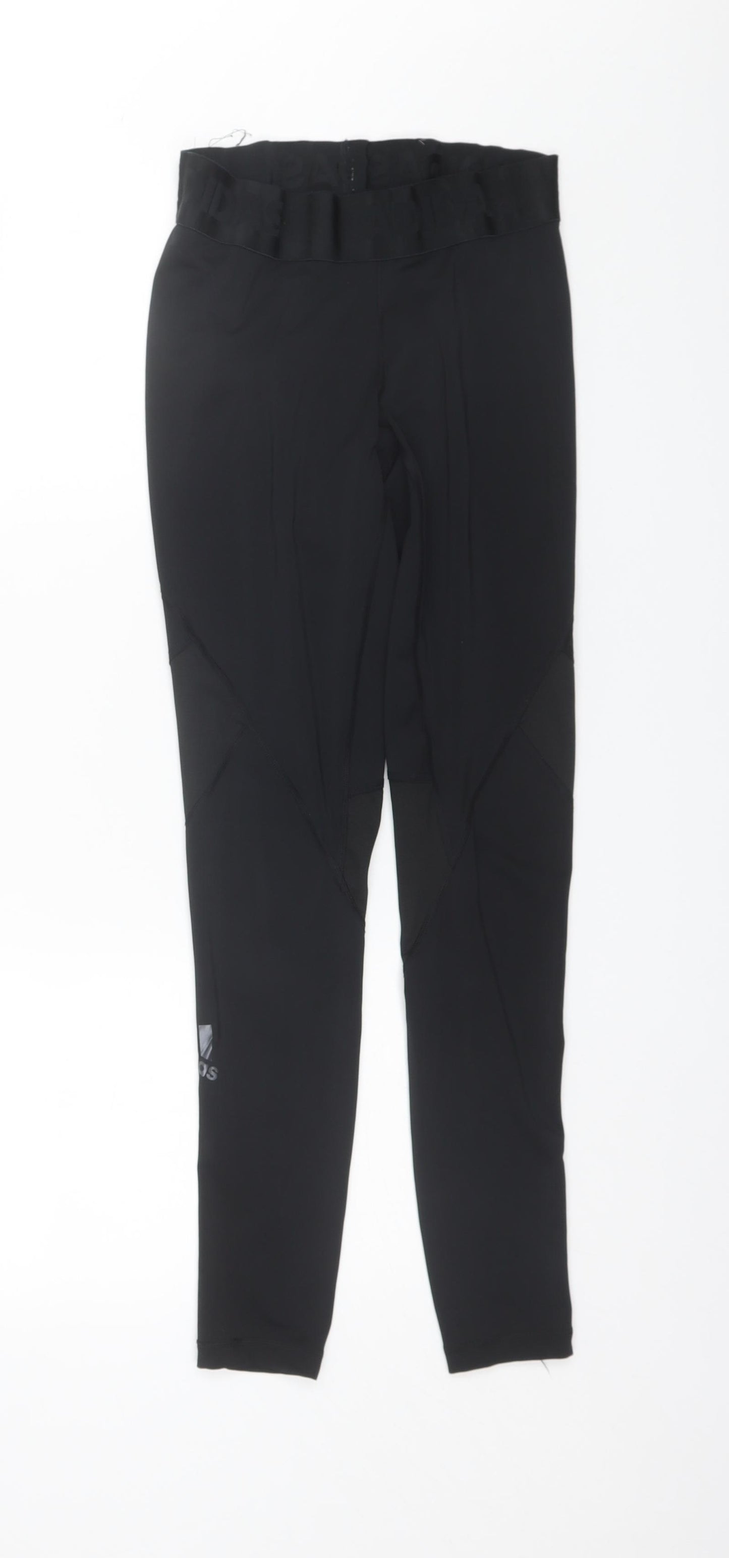 adidas Womens Black  Polyester Compression Leggings Size S L27 in Regular