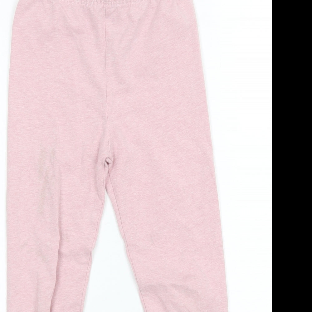 TU Girls Pink  Cotton Jogger Trousers Size 7 Years  Regular