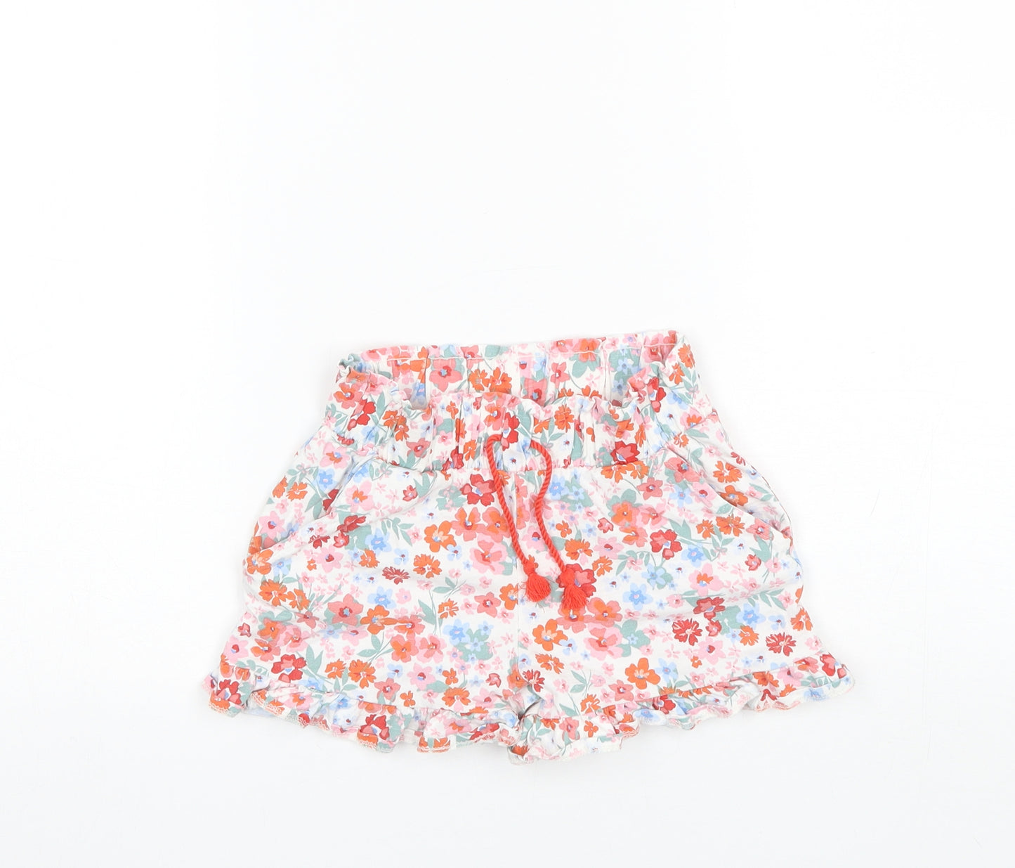 TU Girls White Floral Cotton Culotte Shorts Size 7 Years  Regular