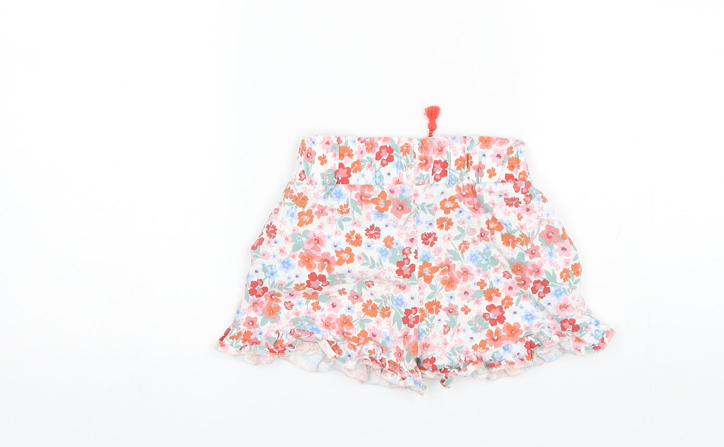 TU Girls White Floral Cotton Culotte Shorts Size 7 Years  Regular