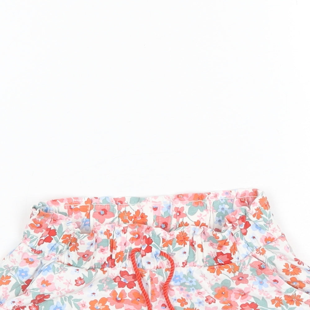 TU Girls White Floral Cotton Culotte Shorts Size 7 Years  Regular