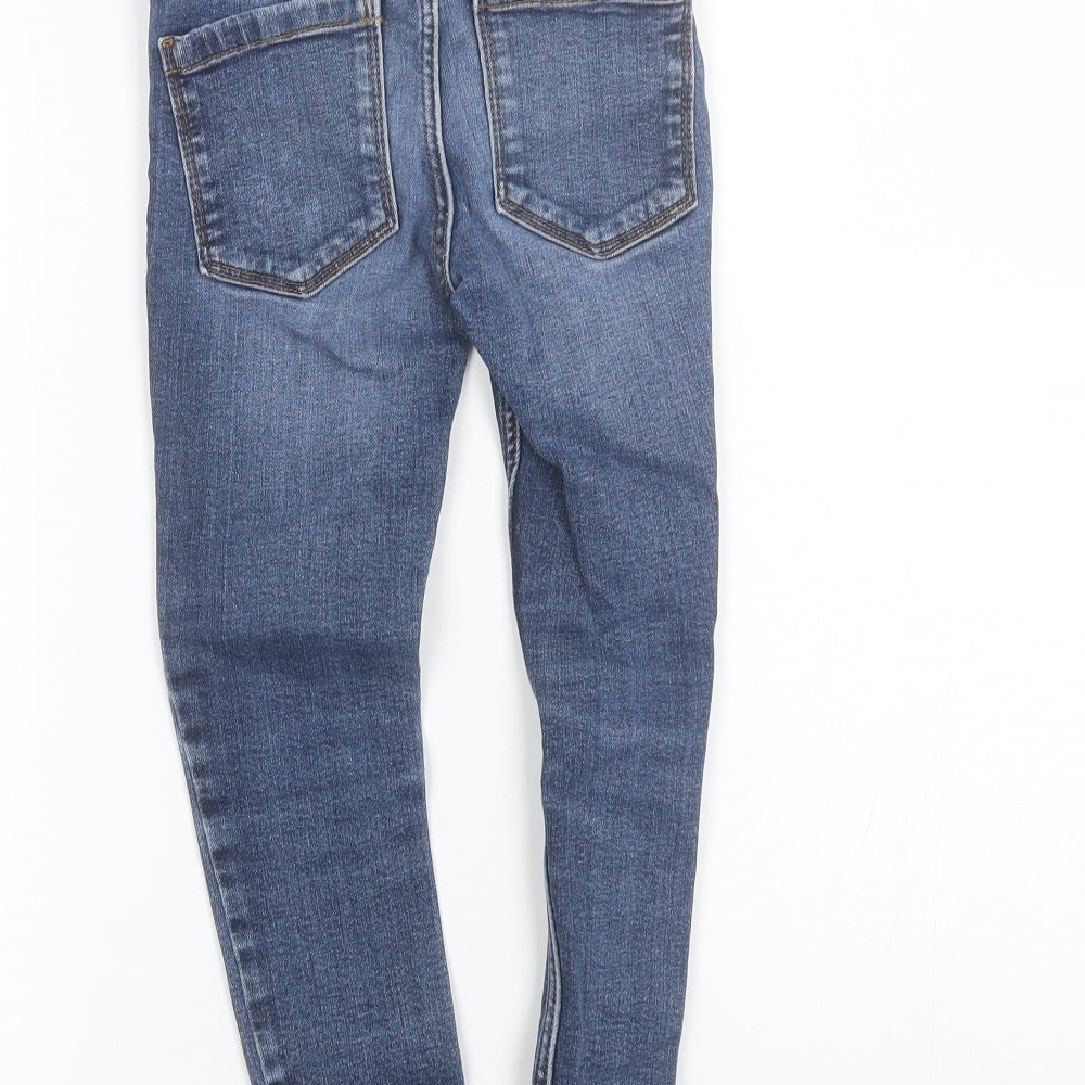 NEXT Girls Blue  Cotton Skinny Jeans Size 7 Years  Regular