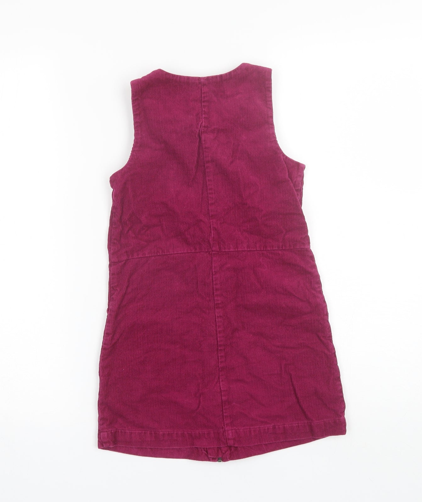 Marks and Spencer Girls Pink  Cotton Shift  Size 6-7 Years  Round Neck