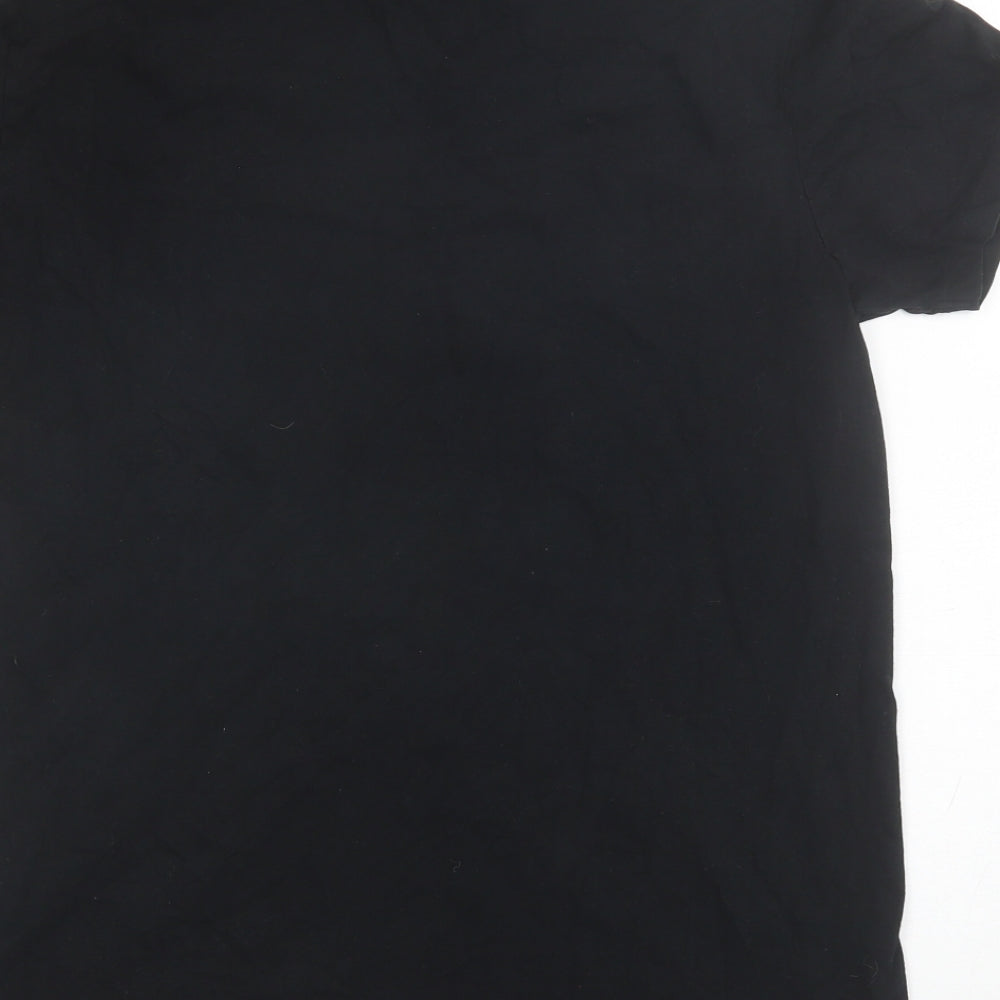 All Saints Mens Black  Cotton Blend  T-Shirt Size M Round Neck