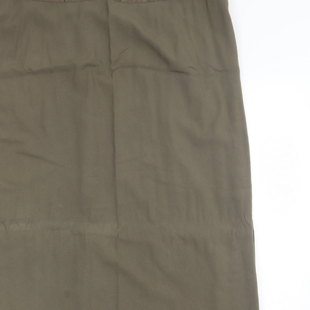 essence Womens Green  Viscose A-Line Skirt Size 22