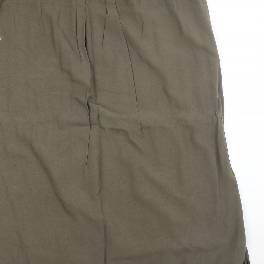 essence Womens Green  Viscose A-Line Skirt Size 22