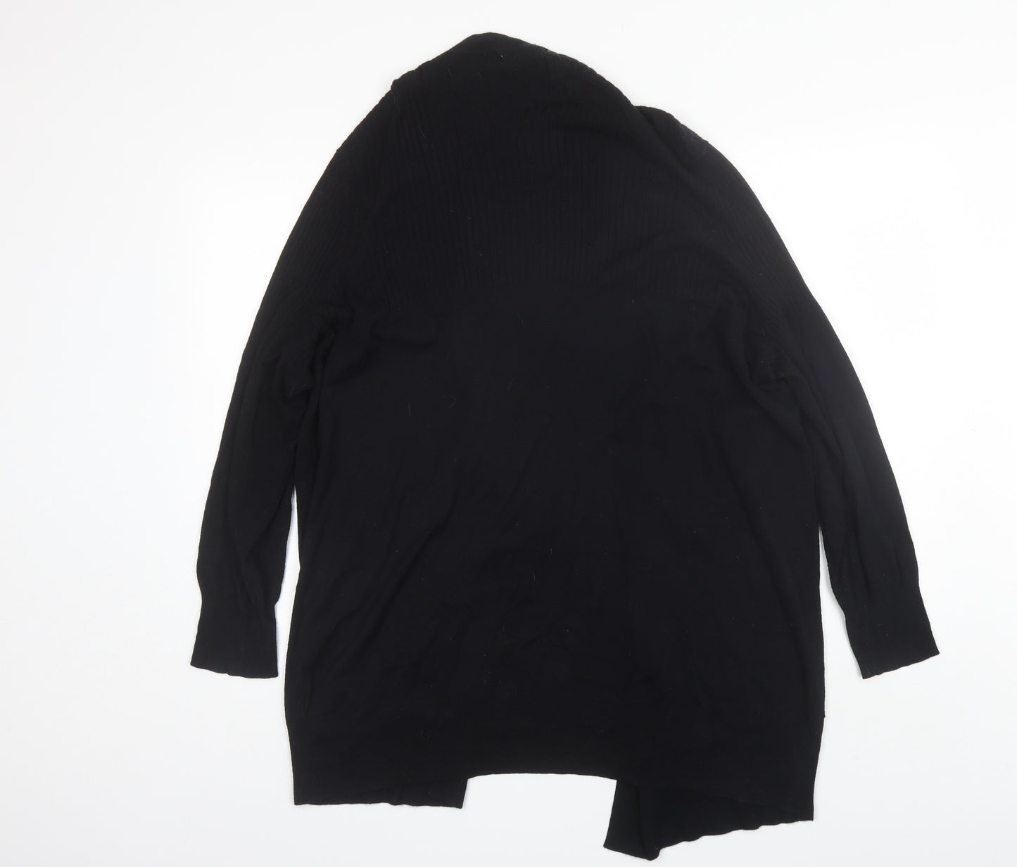 TU Womens Black V-Neck  Viscose Cardigan Jumper Size 22