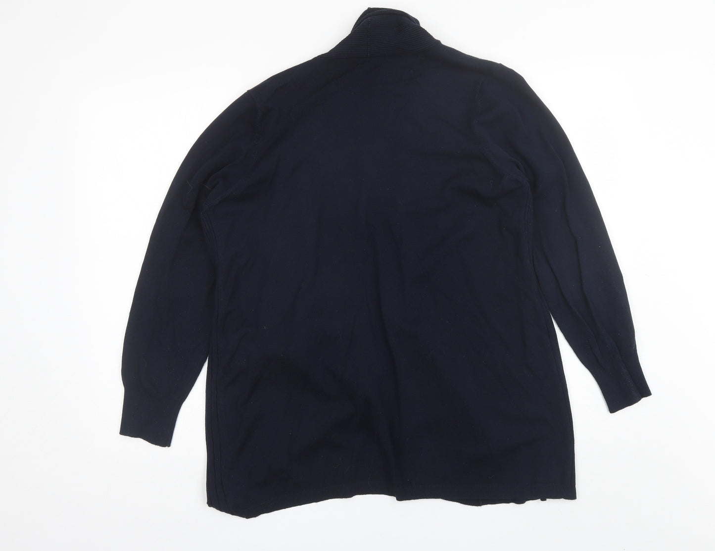 Nutmeg Womens Blue V-Neck  Viscose Cardigan Jumper Size 22