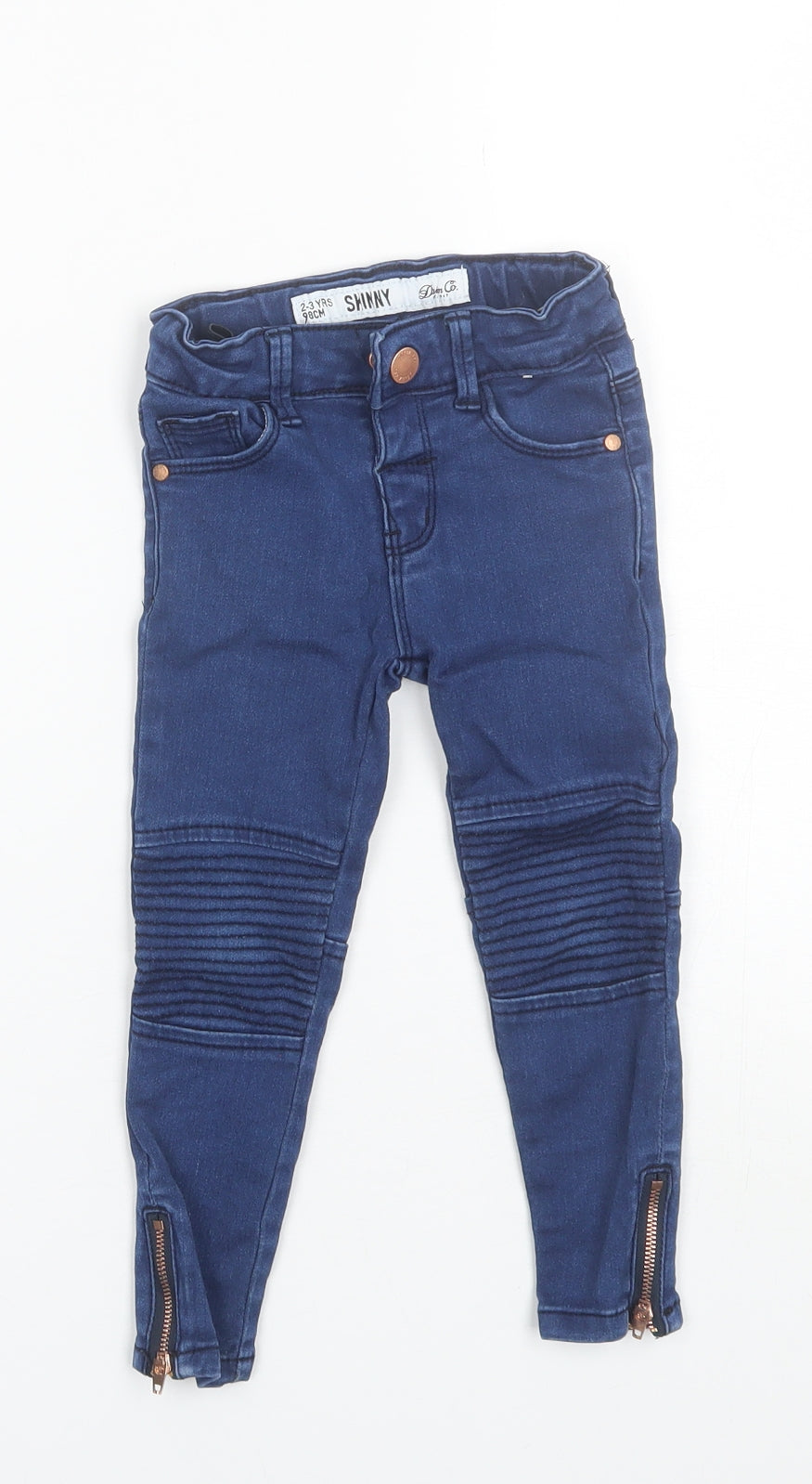 Denim CO. Girls Blue  Cotton Skinny Jeans Size 2-3 Years  Regular