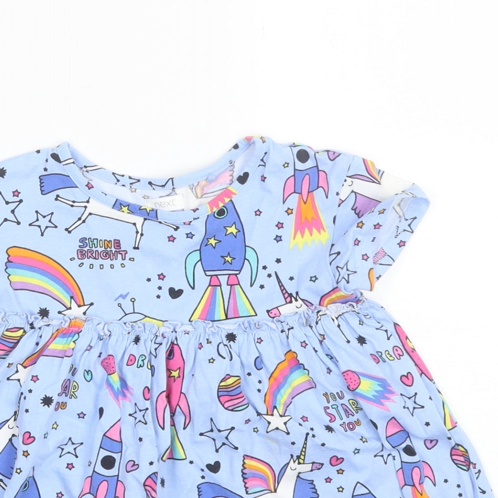 NEXT Baby Blue  Cotton Shift  Size 18-24 Months  Round Neck