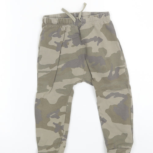 NEXT Baby Green Camouflage Cotton Sweatpants Trousers Size 18-24 Months
