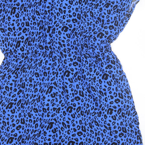 Papaya Womens Blue Animal Print Viscose Shift  Size 20  Round Neck