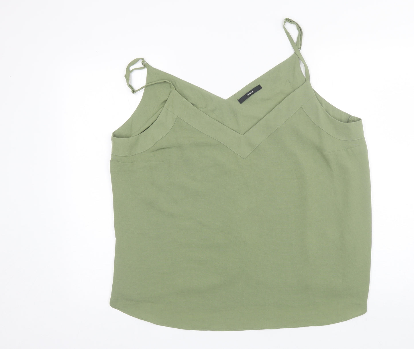 George Womens Green  Polyester Camisole Blouse Size 20 V-Neck