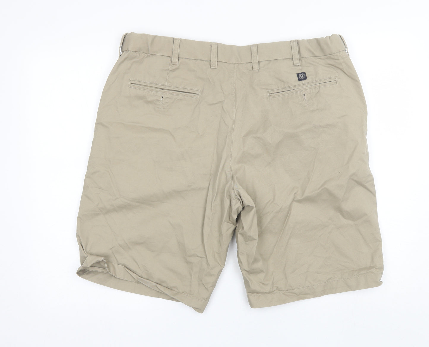 Marks and Spencer Mens Beige  Cotton Chino Shorts Size 38 L11 in Regular