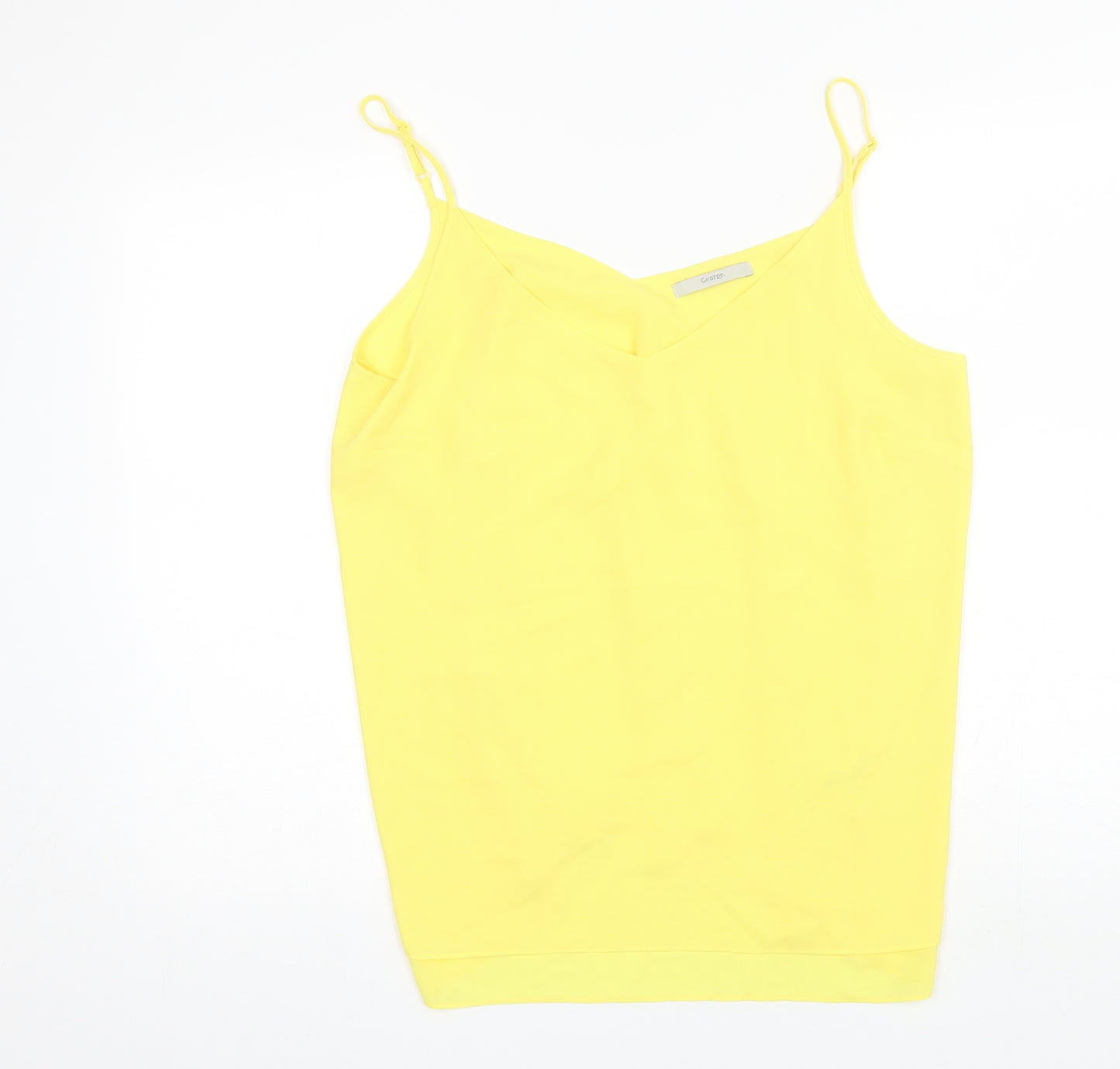 George Womens Yellow  Polyester Camisole Blouse Size 16 V-Neck