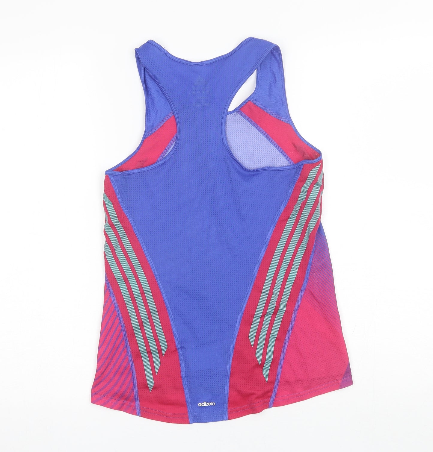 adidas Womens Blue  Polyester Basic Tank Size 6 Round Neck