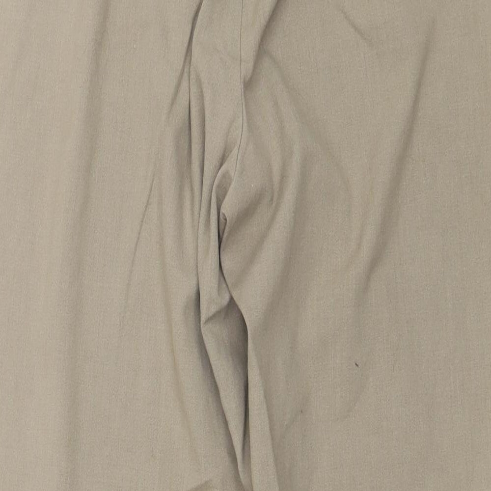 JM Collection Womens Beige  Polyester Trousers  Size 12 L28 in Regular