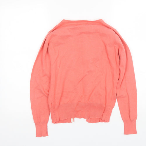 Atmosphere Womens Pink Round Neck  Cotton Cardigan Jumper Size 10