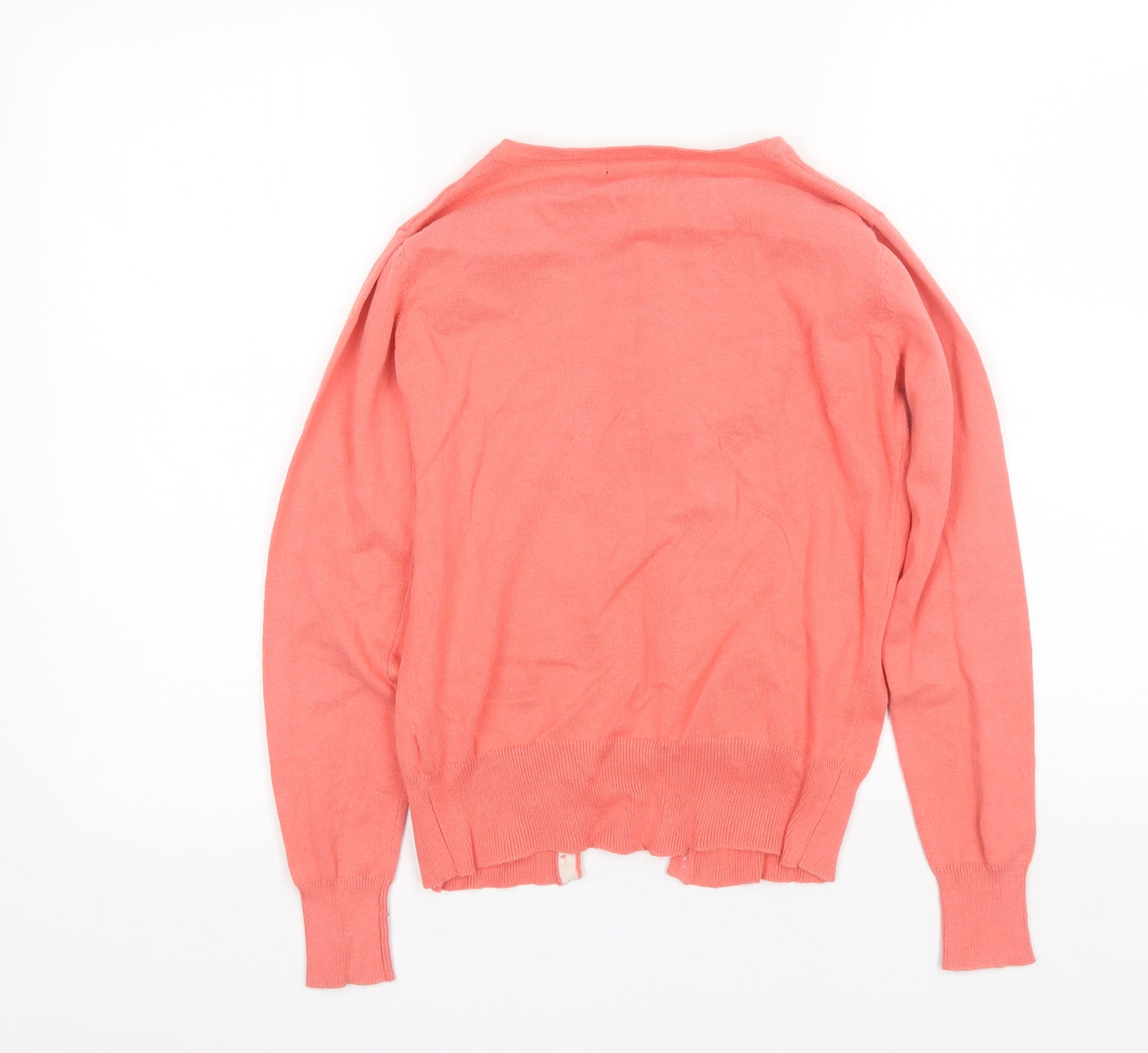 Atmosphere Womens Pink Round Neck  Cotton Cardigan Jumper Size 10