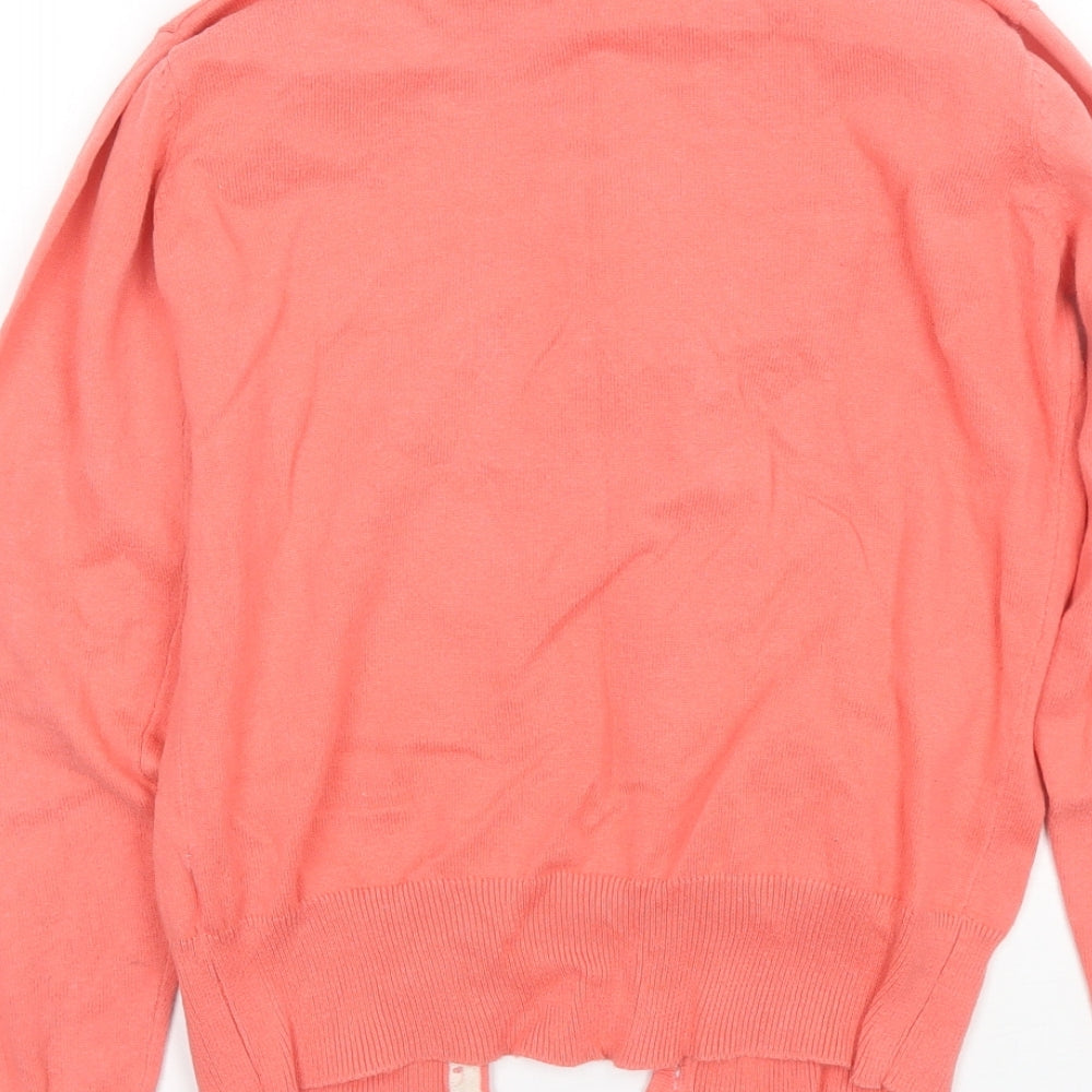 Atmosphere Womens Pink Round Neck  Cotton Cardigan Jumper Size 10