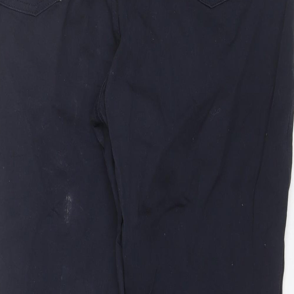 Marks and Spencer Womens Blue  Cotton Trousers  Size 20 L29 in Regular