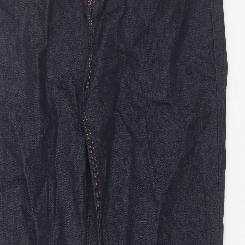 Per Una Womens Blue  Cotton Skinny Jeans Size 12 L30 in Regular