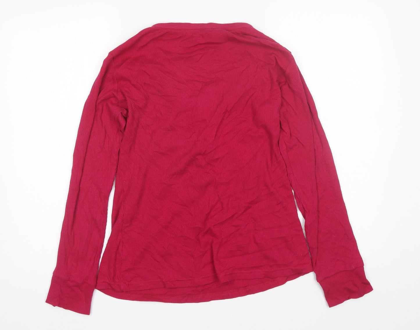 TU Womens Pink  Cotton Basic T-Shirt Size 14 Scoop Neck