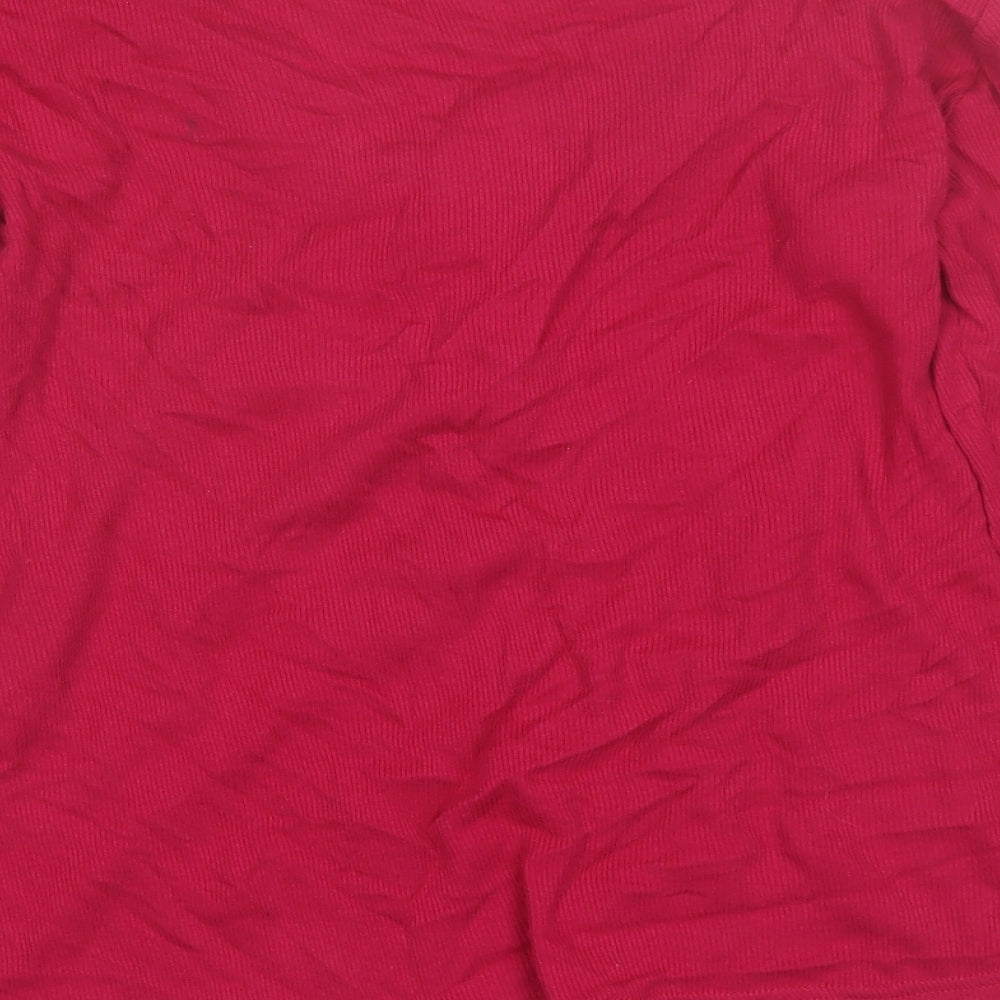 TU Womens Pink  Cotton Basic T-Shirt Size 14 Scoop Neck