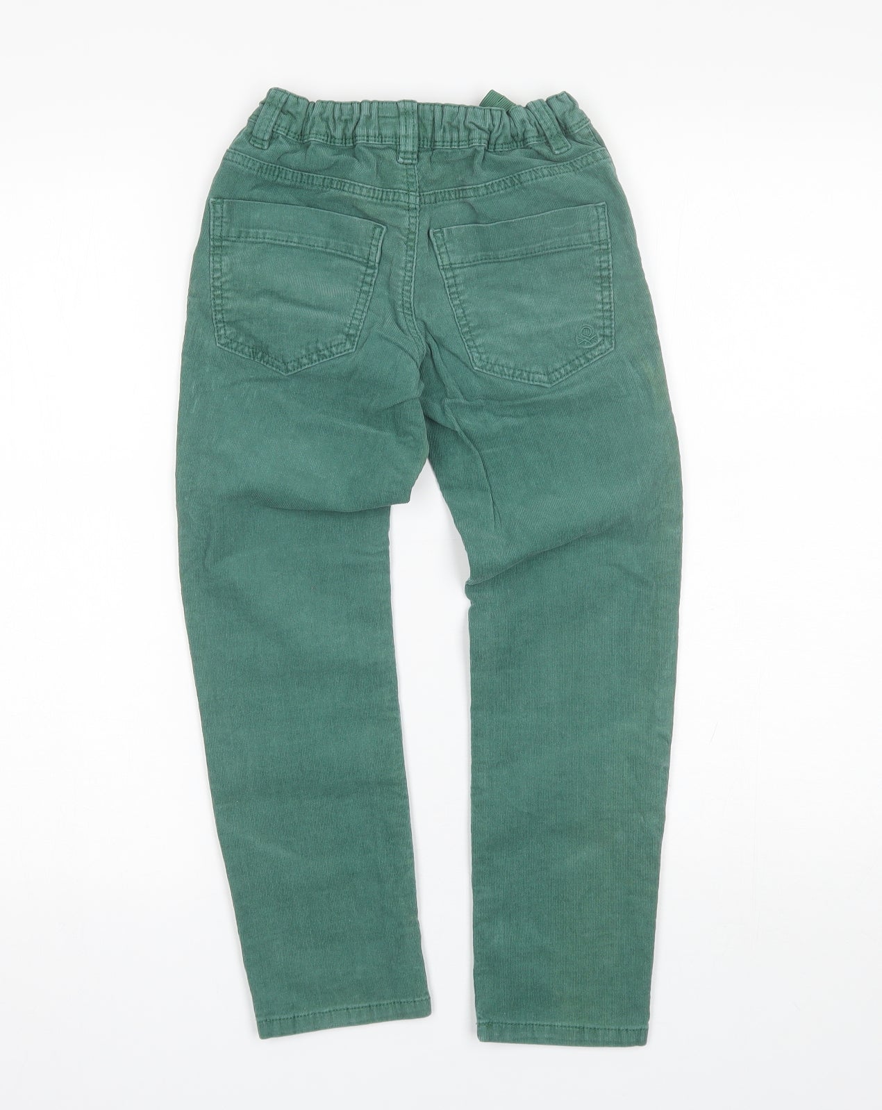United Colors of Benetton Boys Green  Cotton Chino Trousers Size 7-8 Years  Regular
