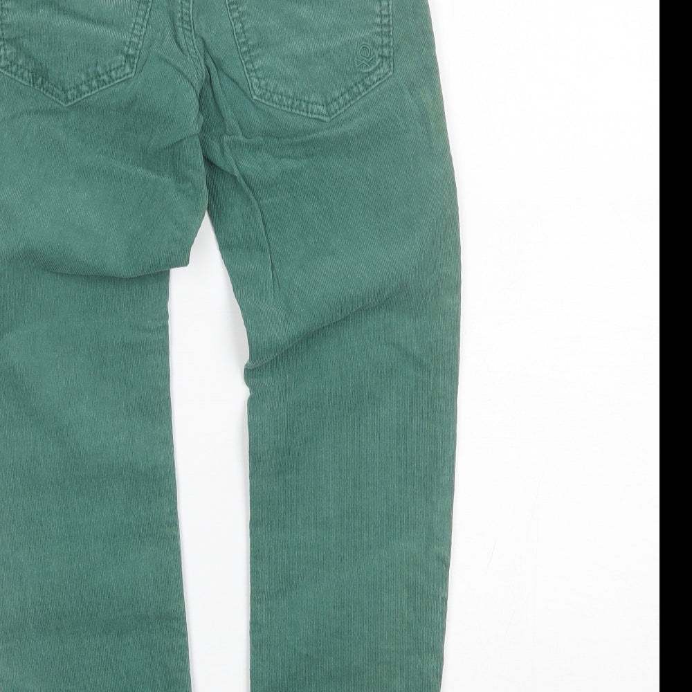 United Colors of Benetton Boys Green  Cotton Chino Trousers Size 7-8 Years  Regular