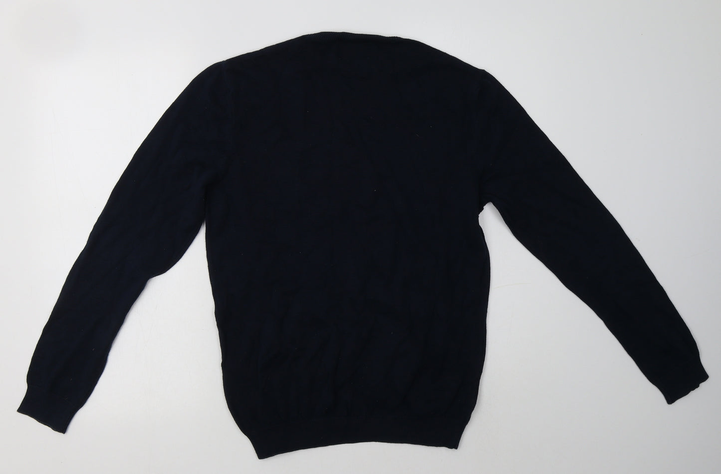 Topman Mens Blue Crew Neck  Cotton Pullover Jumper Size S