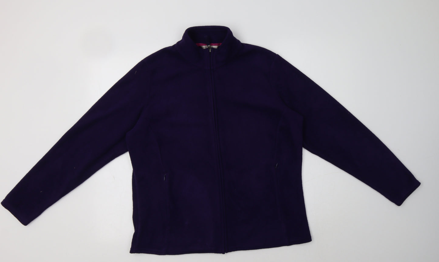 M&S Womens Purple  Polyester Full Zip Sweatshirt Size 18