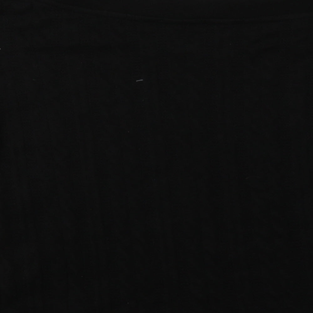 Nutmeg Womens Black Boat Neck  Polyester Pullover Jumper Size 14