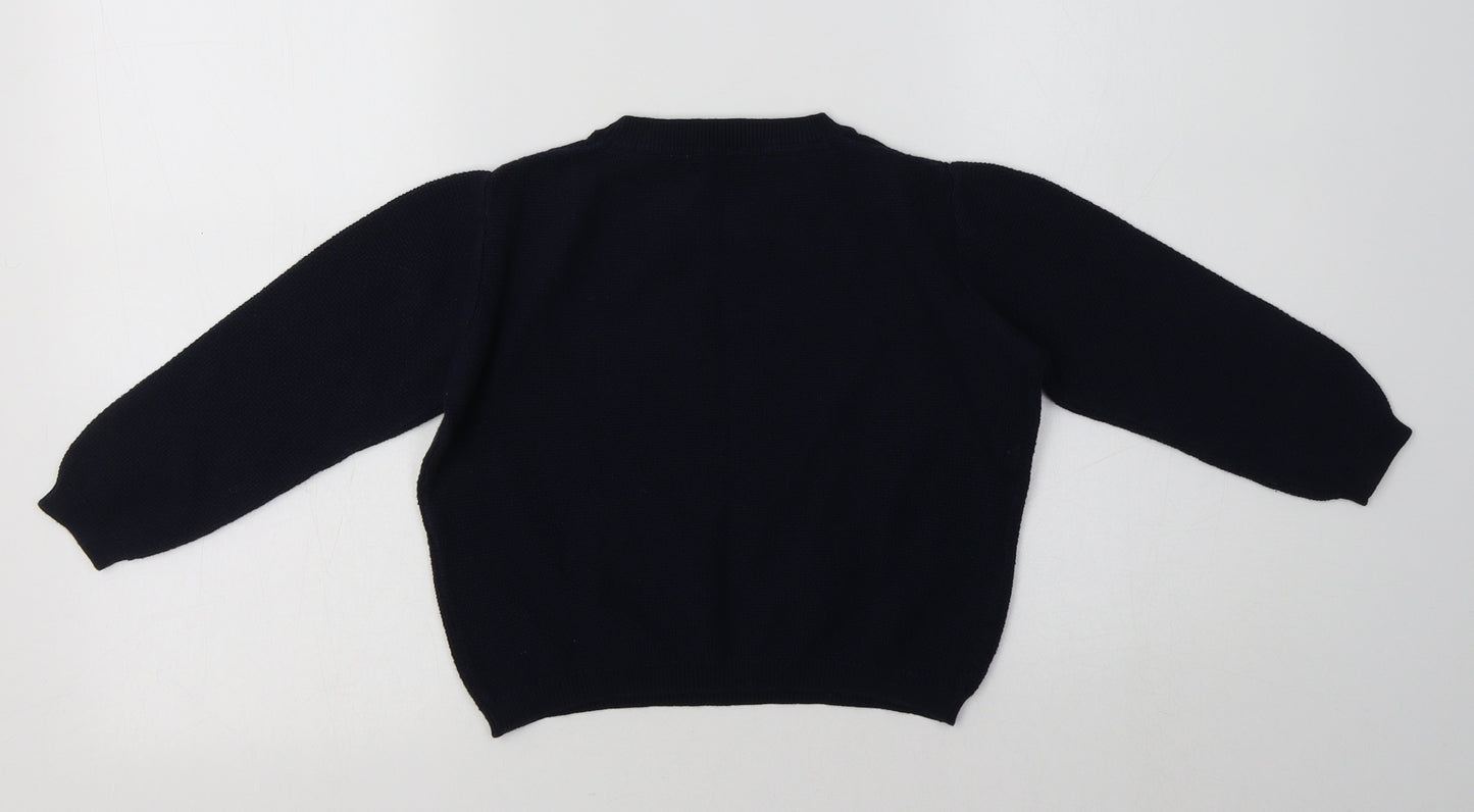 MNG Boys Blue Crew Neck   Pullover Jumper Size 7 Years