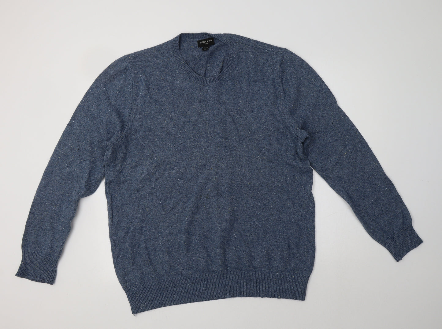 Porter & Ash Mens Blue Crew Neck  Cotton Pullover Jumper Size XL
