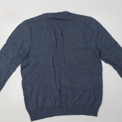 Porter & Ash Mens Blue Crew Neck  Cotton Pullover Jumper Size XL
