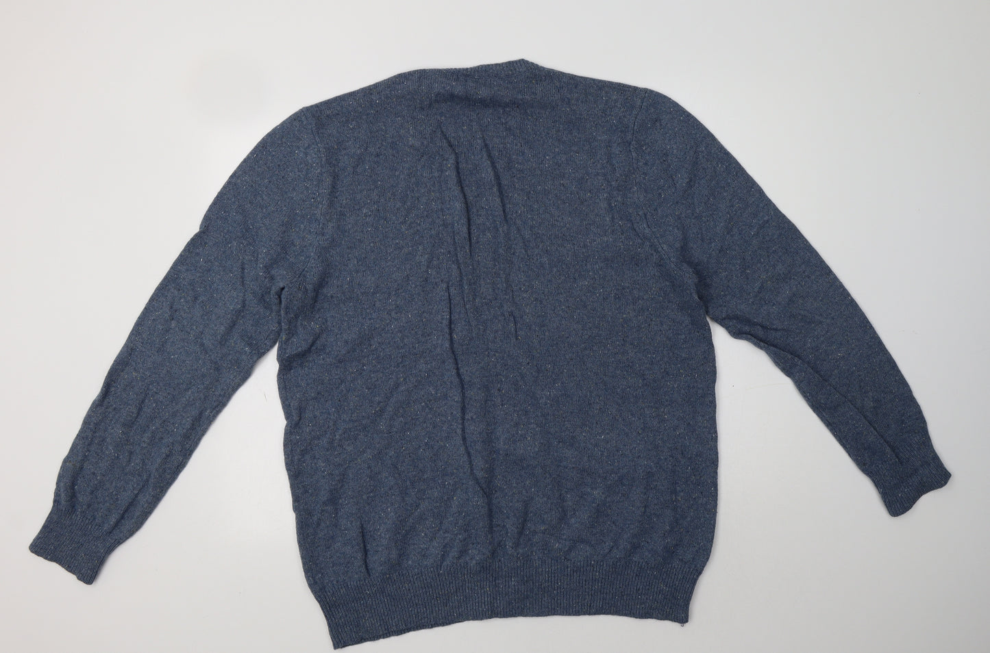 Porter & Ash Mens Blue Crew Neck  Cotton Pullover Jumper Size XL