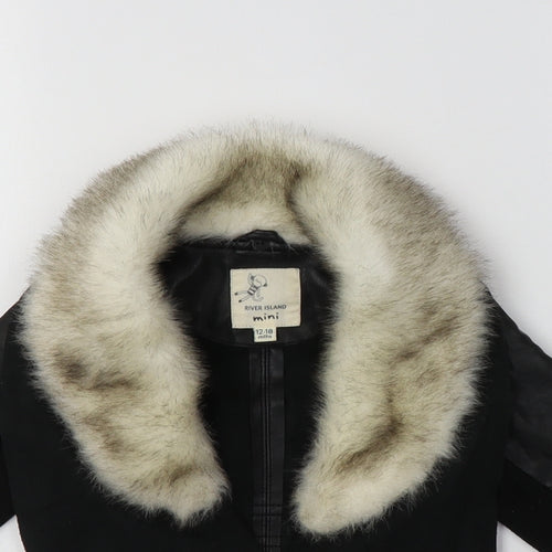 River Island Baby Black   Biker Jacket Size 12-18 Months