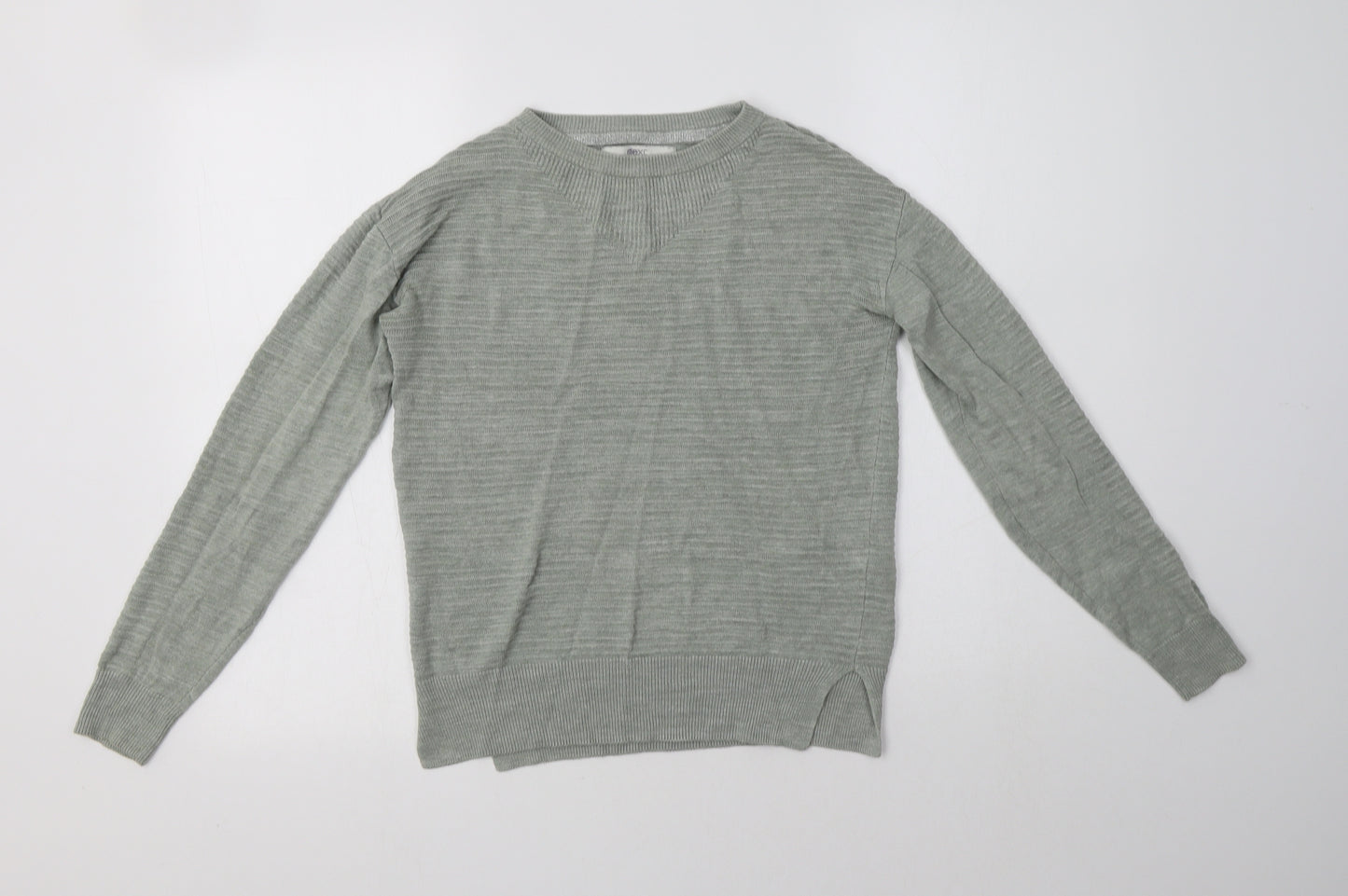 NEXT Womens Green Crew Neck  Viscose Pullover Jumper Size 6