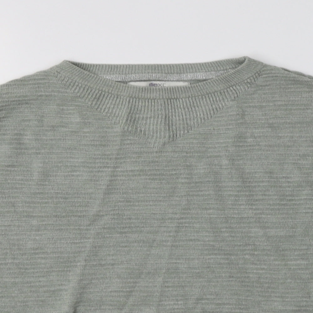 NEXT Womens Green Crew Neck  Viscose Pullover Jumper Size 6