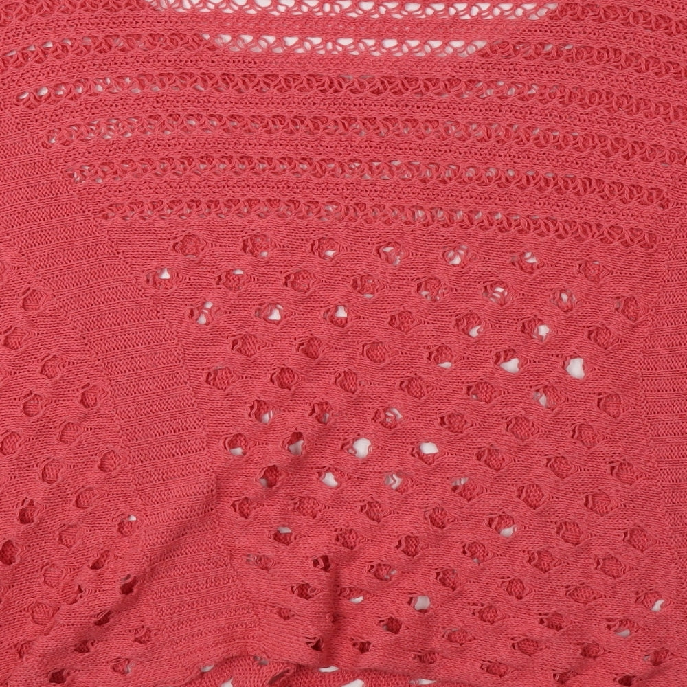 Internacionale Womens Pink Round Neck  Acrylic Pullover Jumper Size L