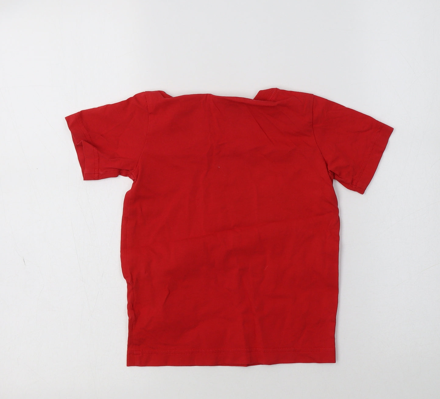Nike Boys Red  Cotton Basic T-Shirt Size 4-5 Years Crew Neck